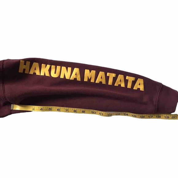 Disney Lion King Crewneck Sweatshirt Women Size M Burgundy Samba Hakuna Matata - Picture 7 of 7